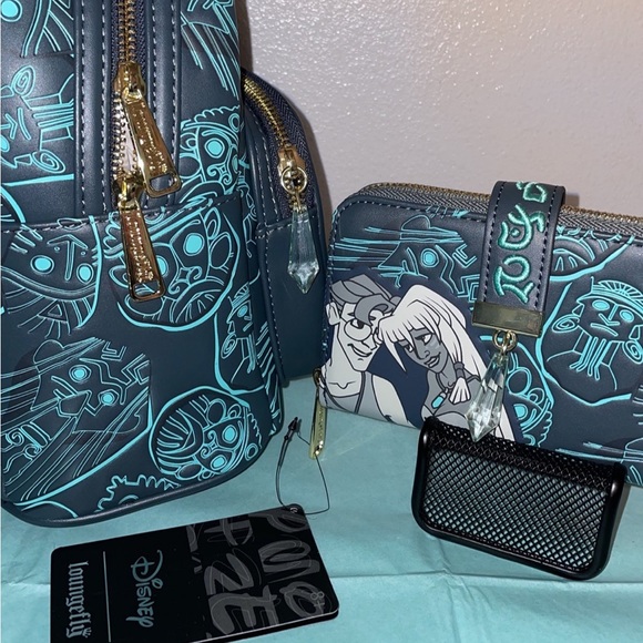 Loungefly Disney Atlantis 20th Anniversary Kida and Milo Backpack and Wallet main image 10